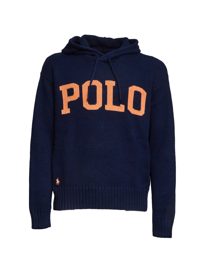 Logo Cotton Hooded Jumper