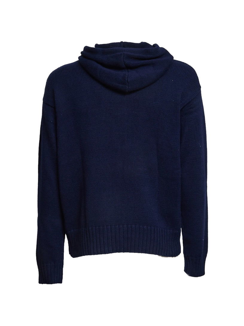 Logo Cotton Hooded Jumper