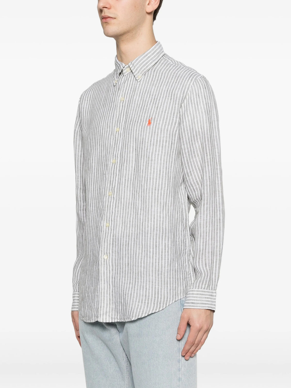 Camicia in lino a righe