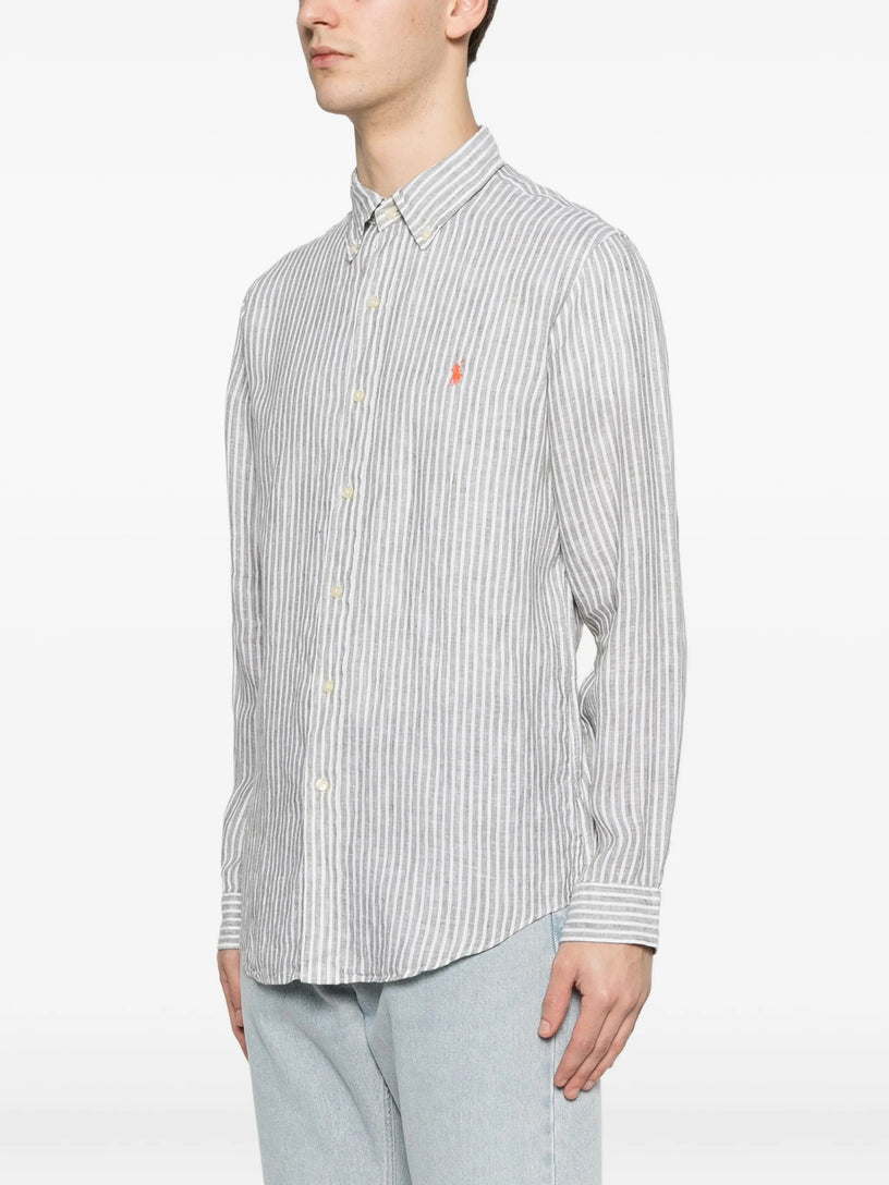 Camicia in lino a righe