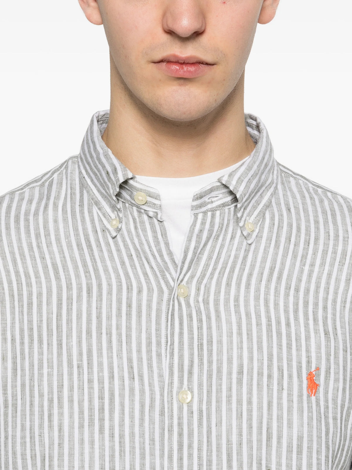 Camicia in lino a righe