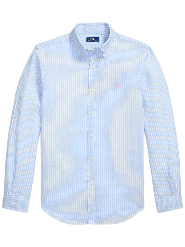 Camicia in lino a righe