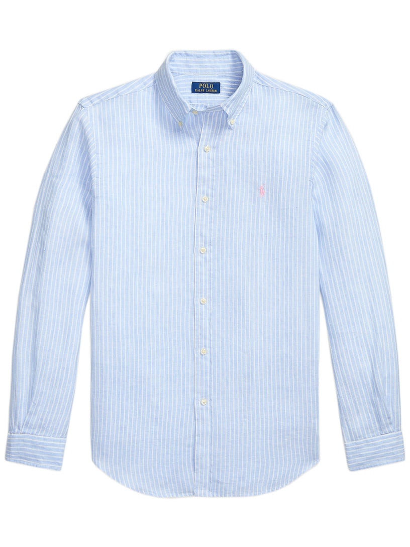Camicia in lino a righe