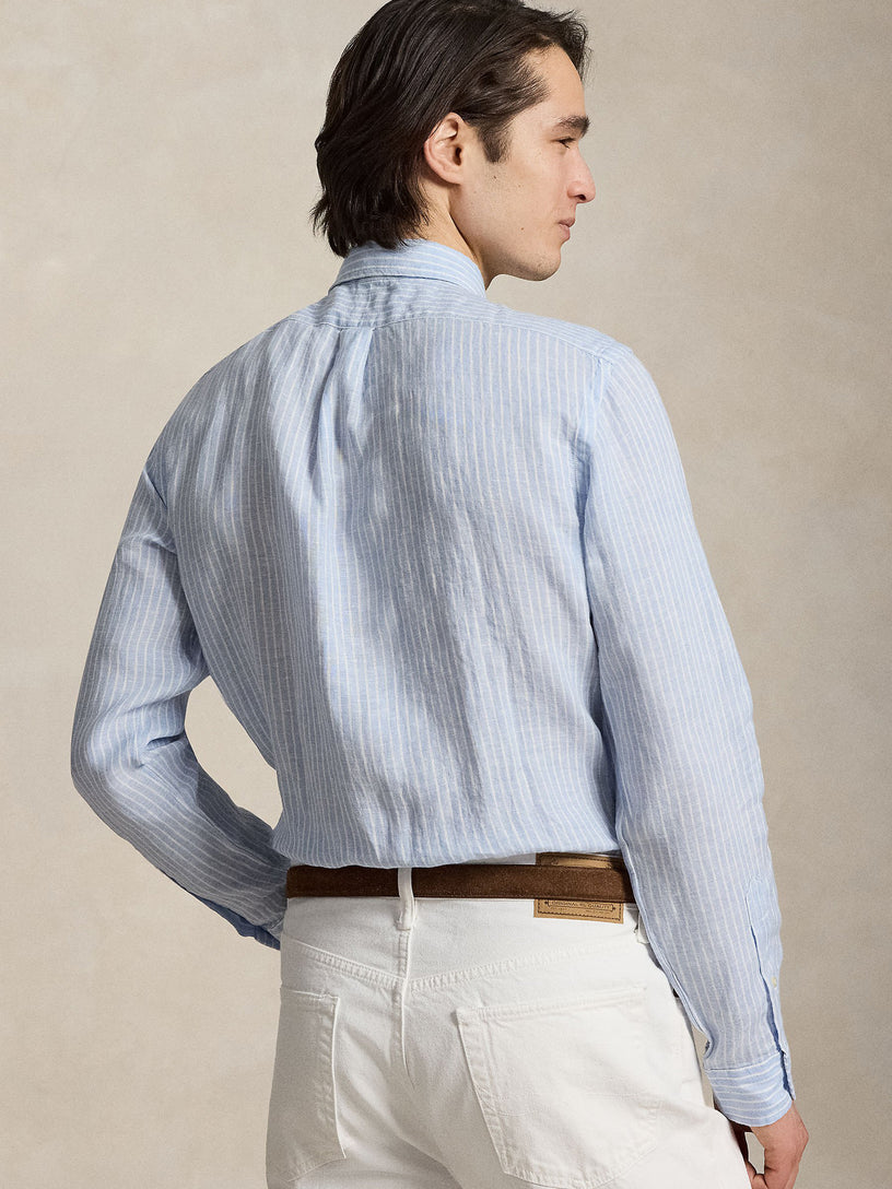 Camicia in lino a righe