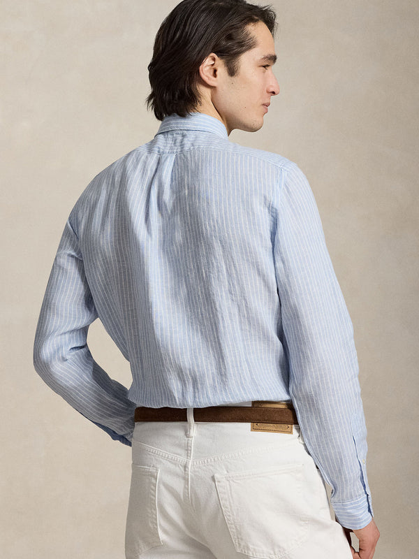 Camicia in lino a righe