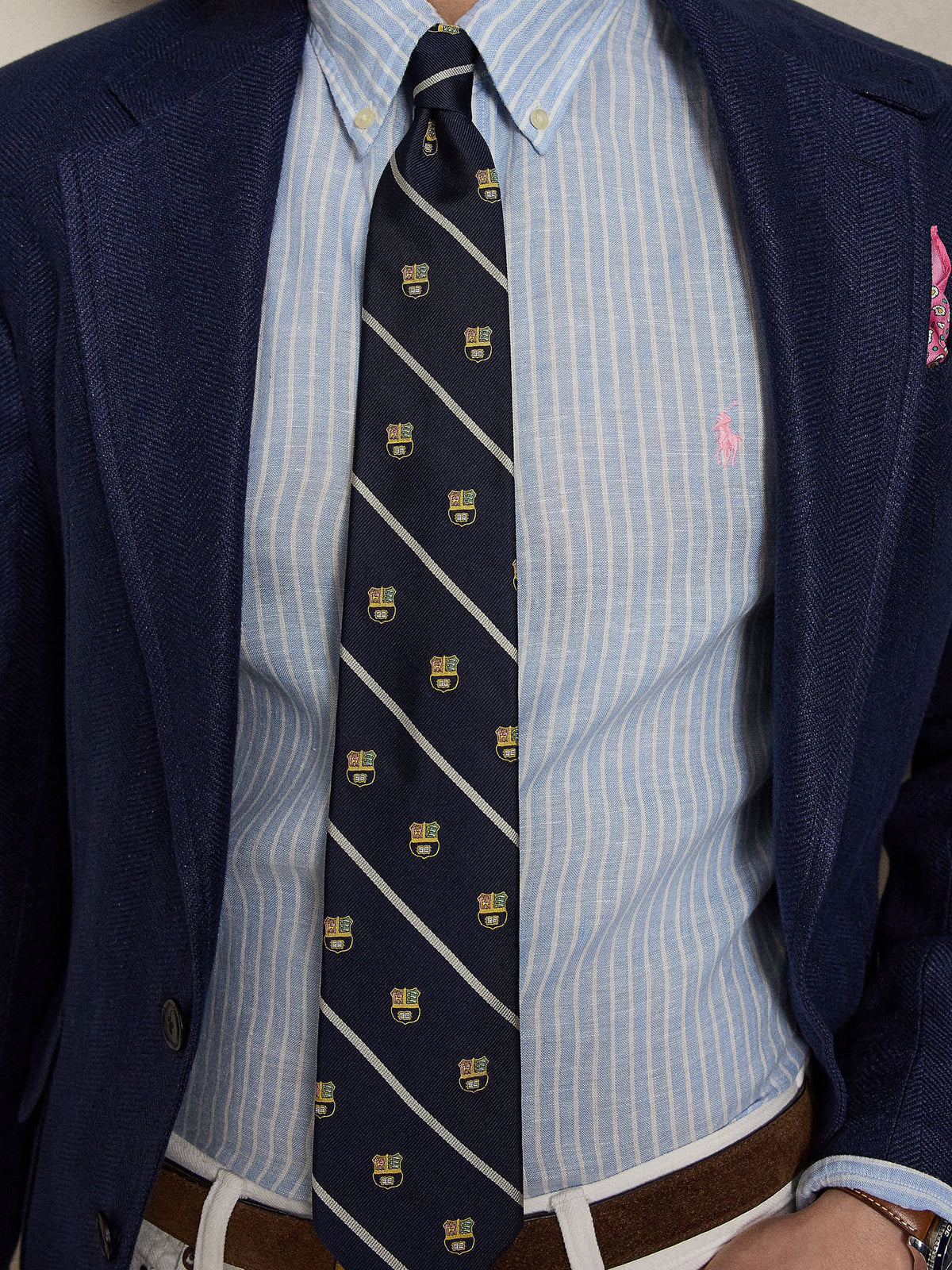 Camicia in lino a righe