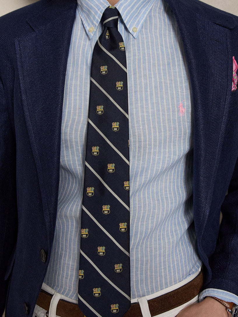 Camicia in lino a righe