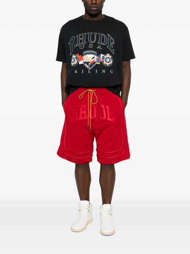 Baggy Mesh Collegiate Logo Shorts