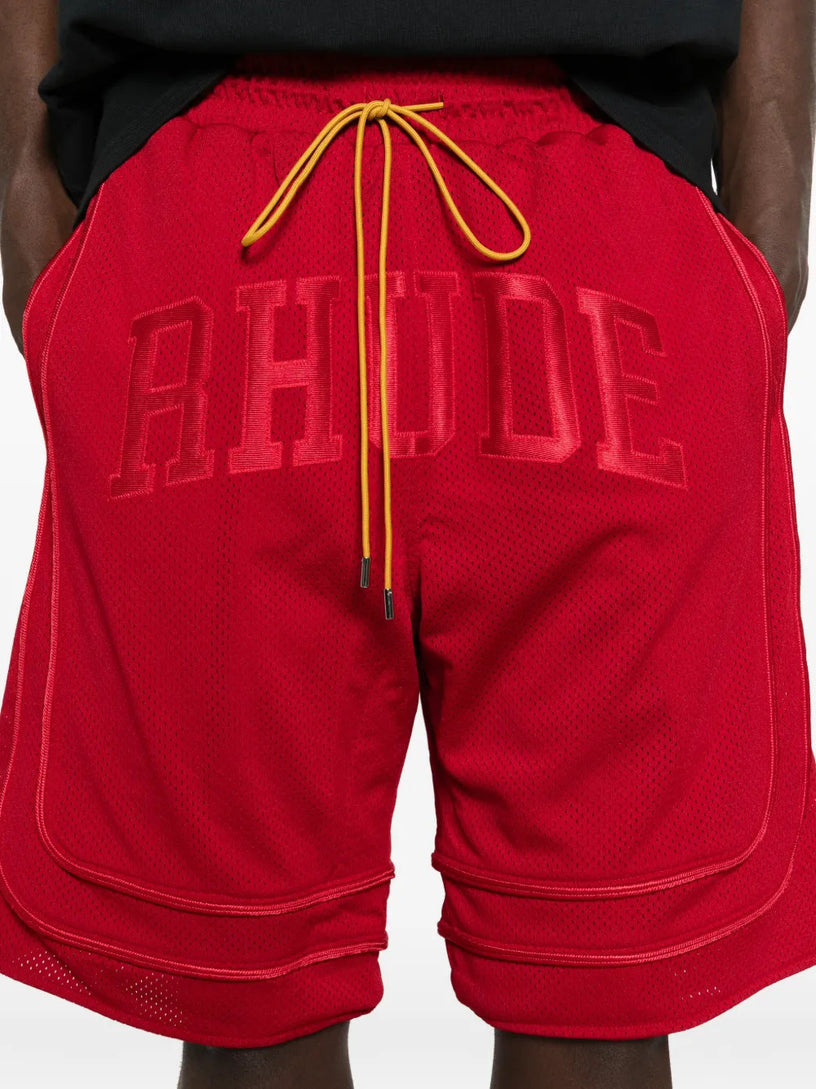 Baggy Mesh Collegiate Logo Shorts