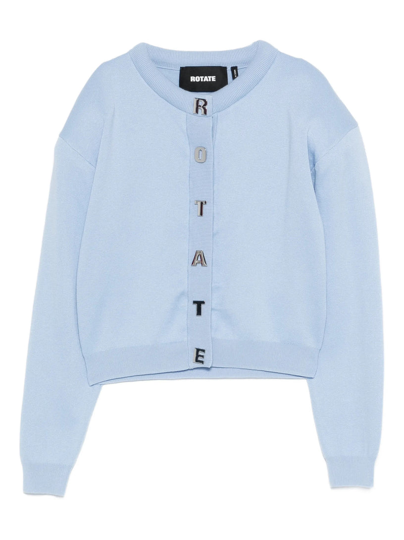 Logo-button cardigan