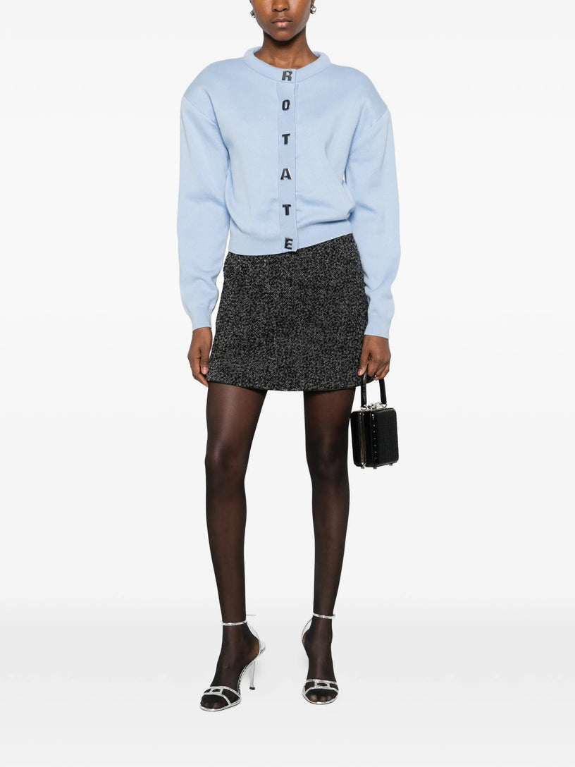 Logo-button cardigan