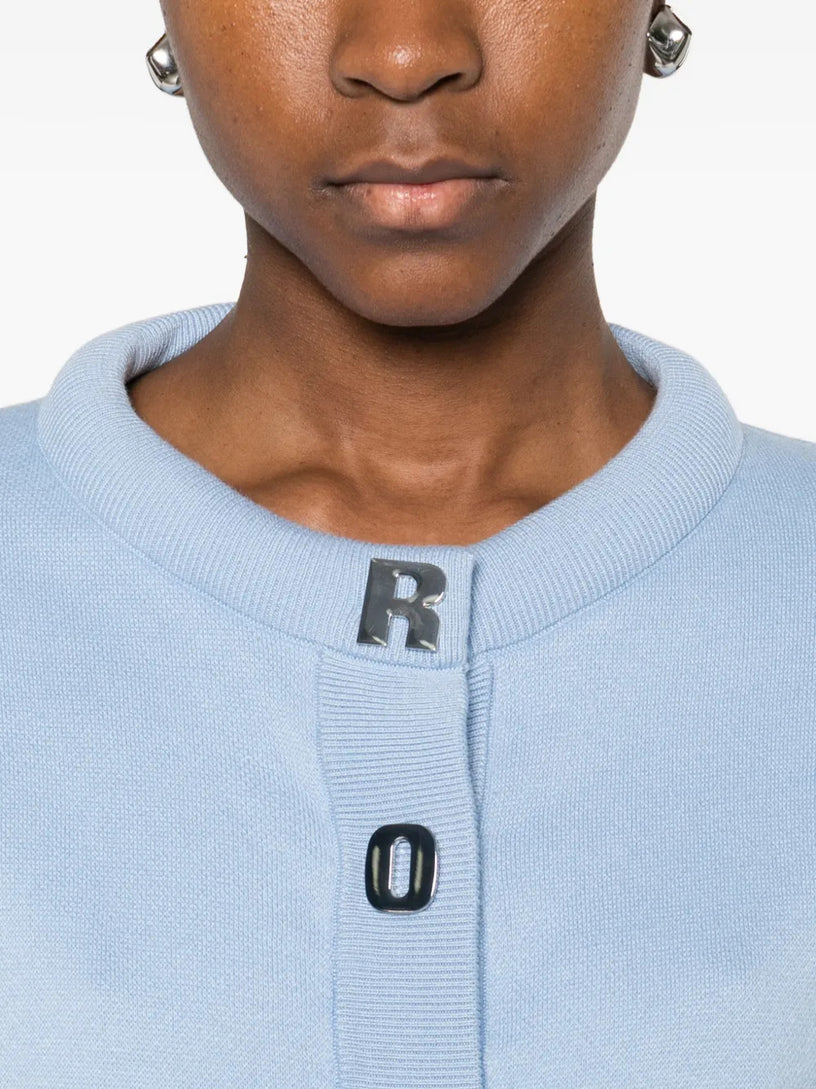 Logo-button cardigan