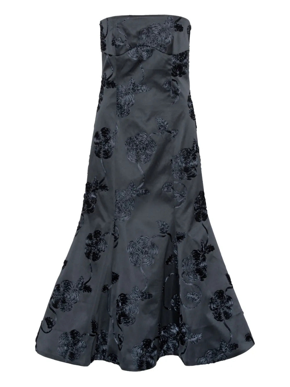 3d flower midi dress