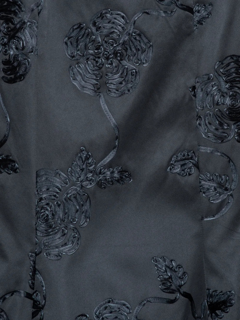 3d flower midi dress