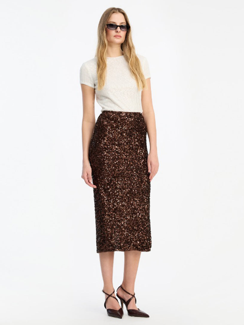 Sequin pencil skirt