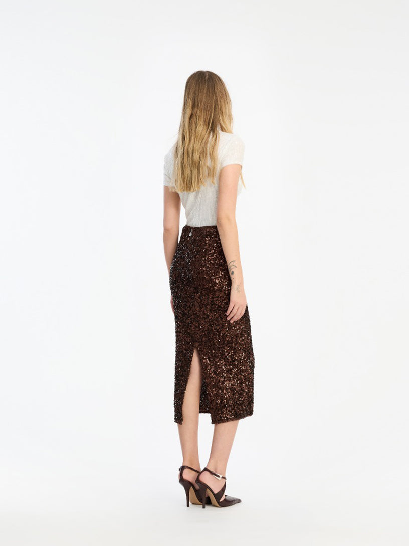 Sequin pencil skirt