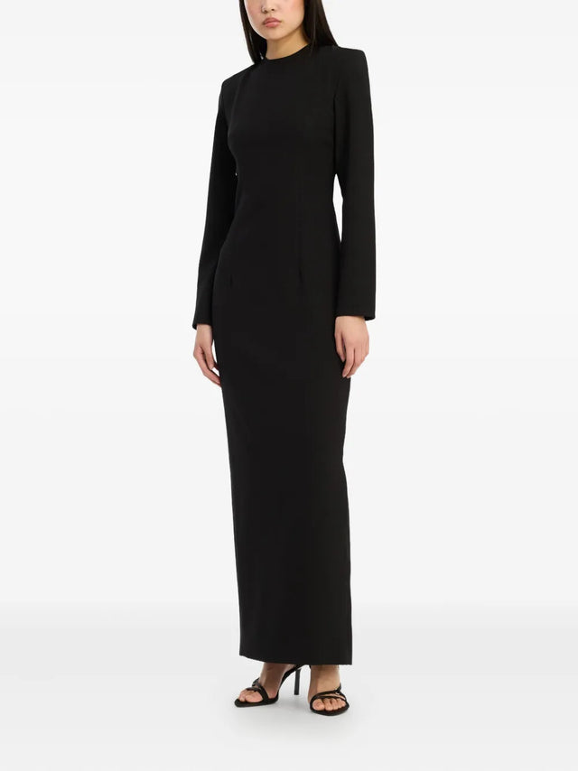 Crepe open back dress