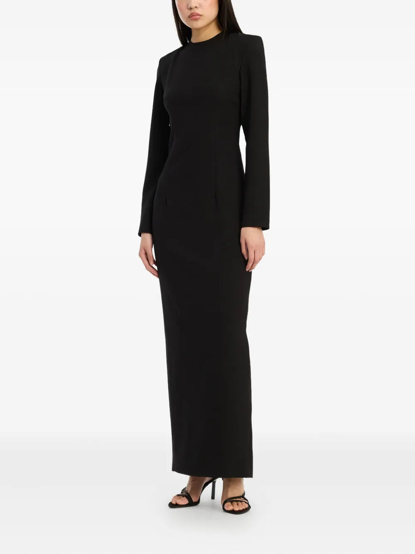 Crepe open back dress