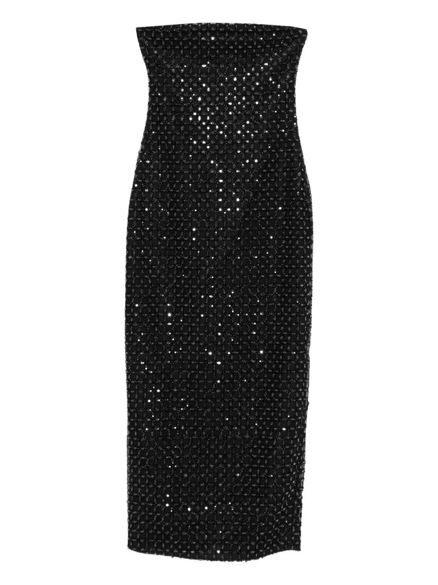 Beaded-embellishment maxi dress