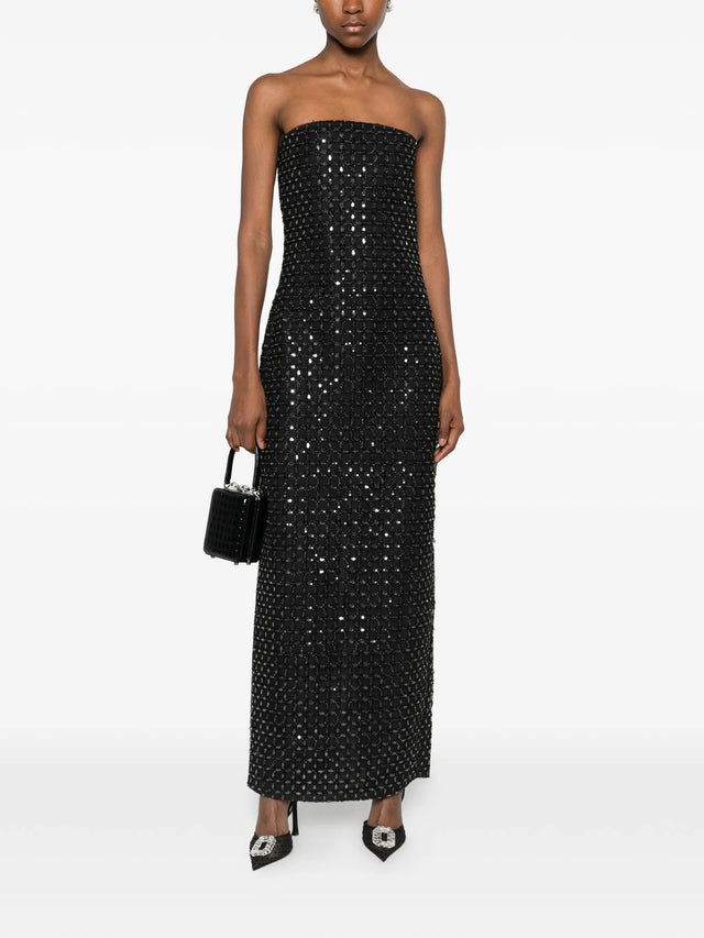 Beaded-embellishment maxi dress