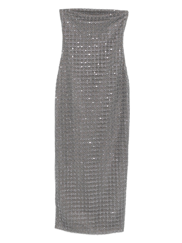 Bead-embellishment maxi dress