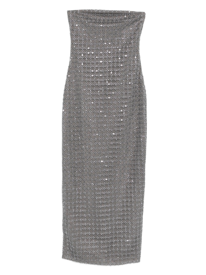 Bead-embellishment maxi dress