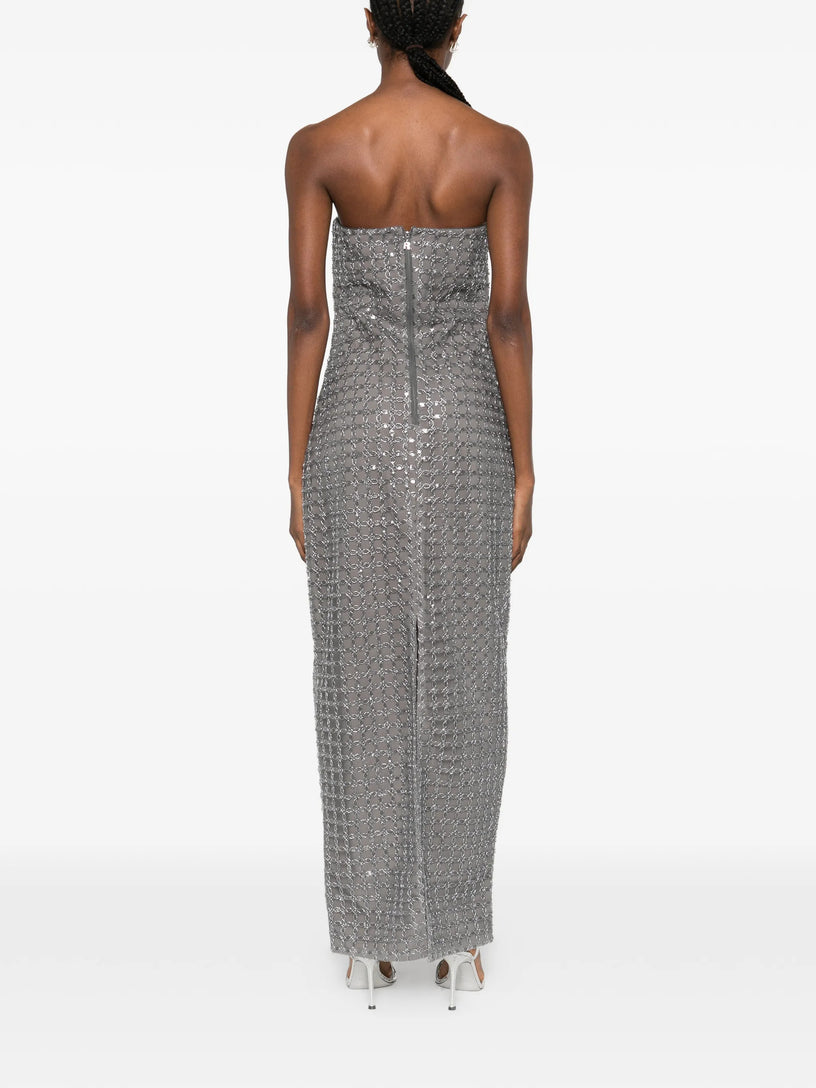 Bead-embellishment maxi dress