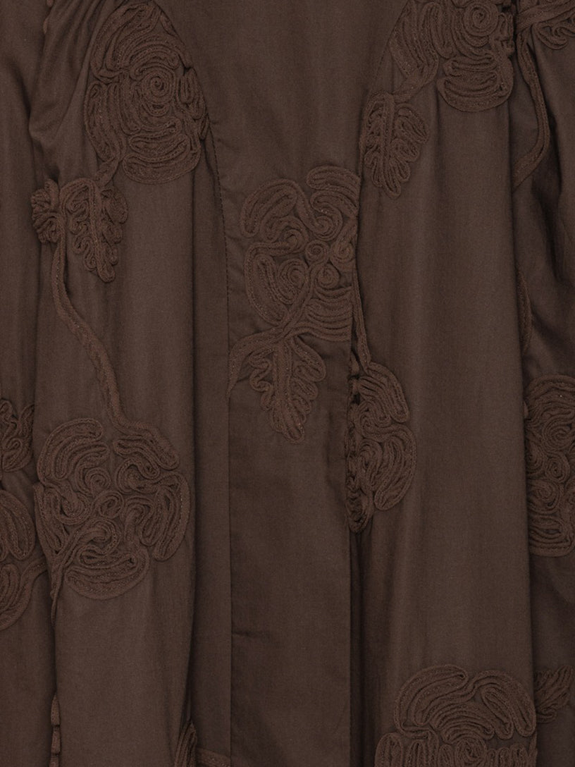 Flower-detail midi dress