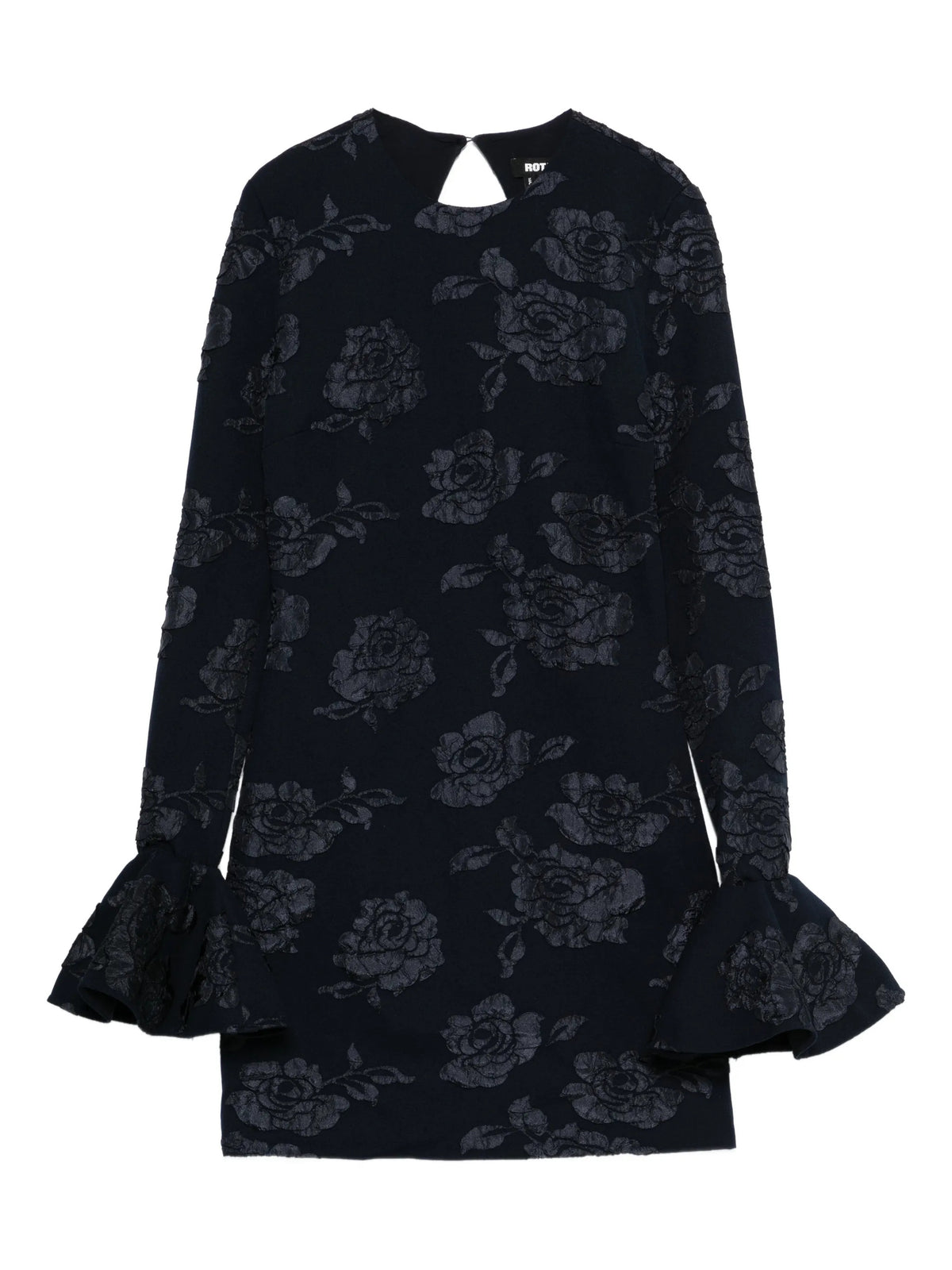 Floral-motif mini dress
