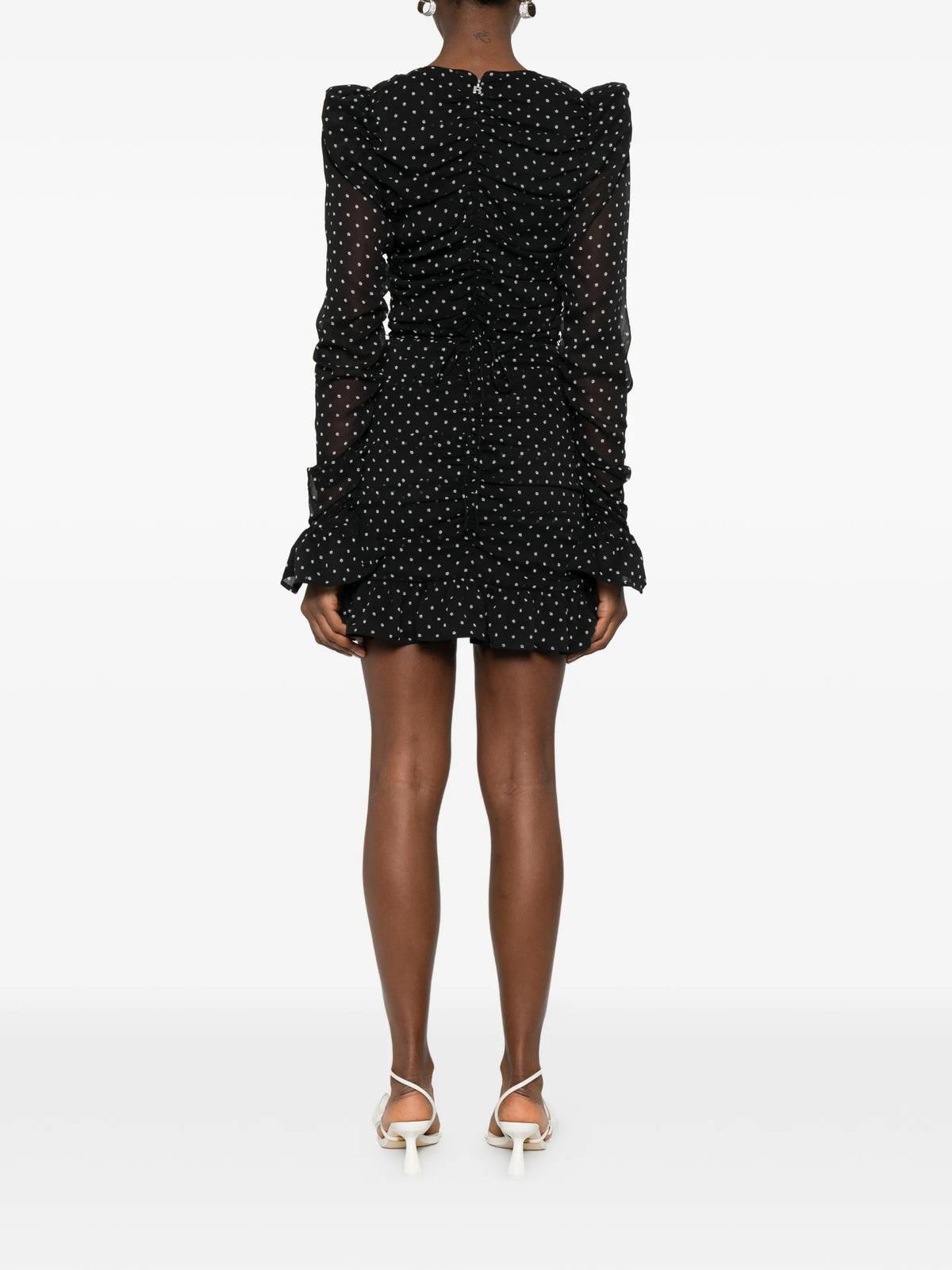 Floral-dot mini dress