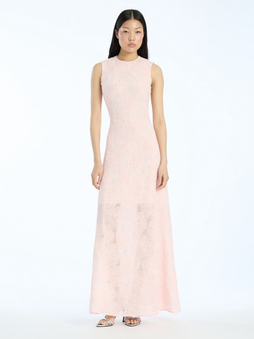 Textured effect maxi dress