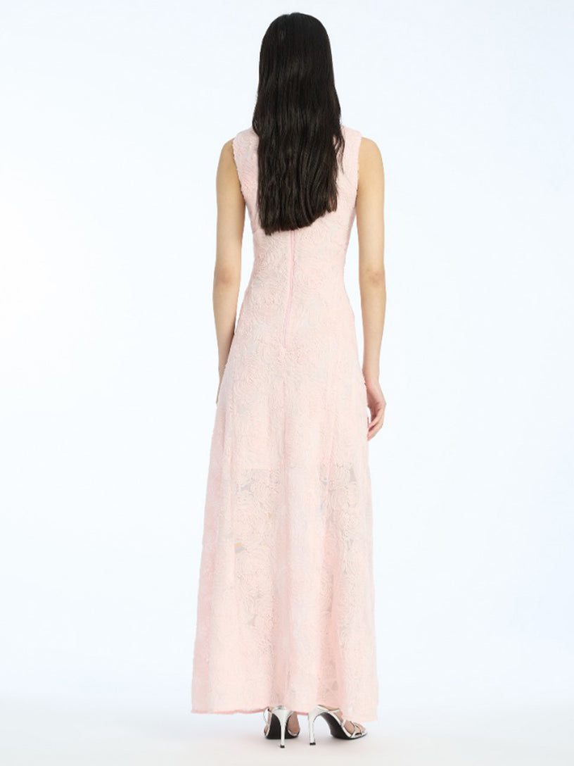 Textured effect maxi dress