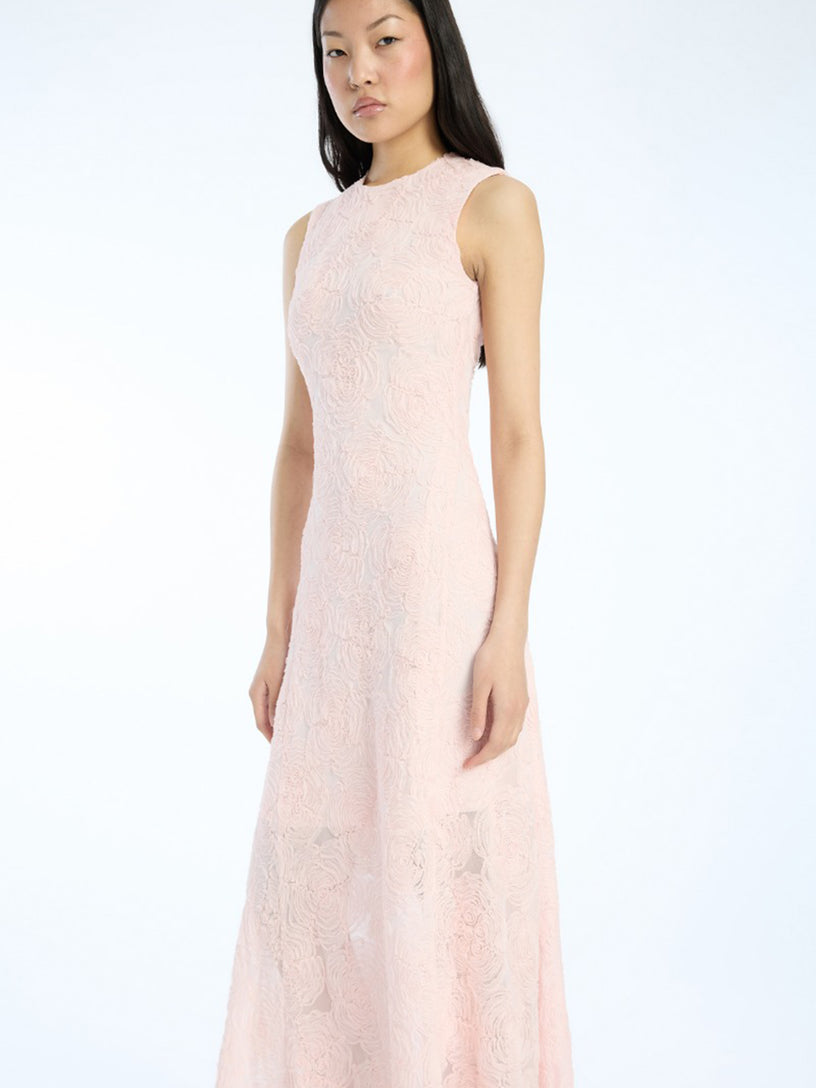 Textured effect maxi dress