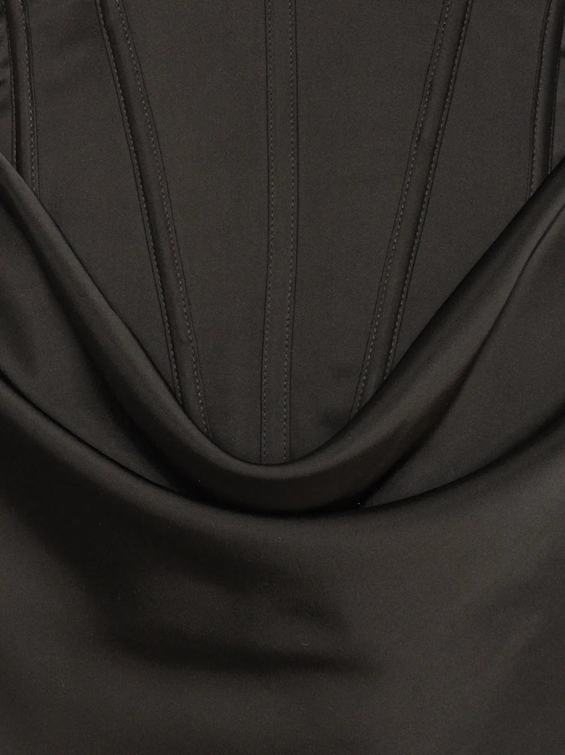 Satin corset mini dress