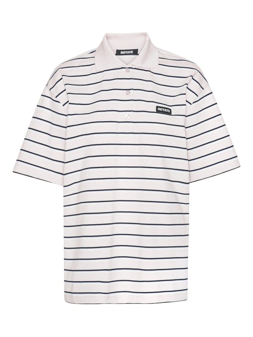 Oversize striped polo shirt