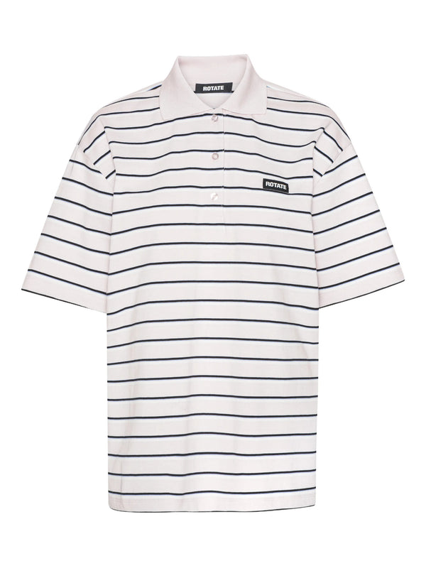 Oversize striped polo shirt