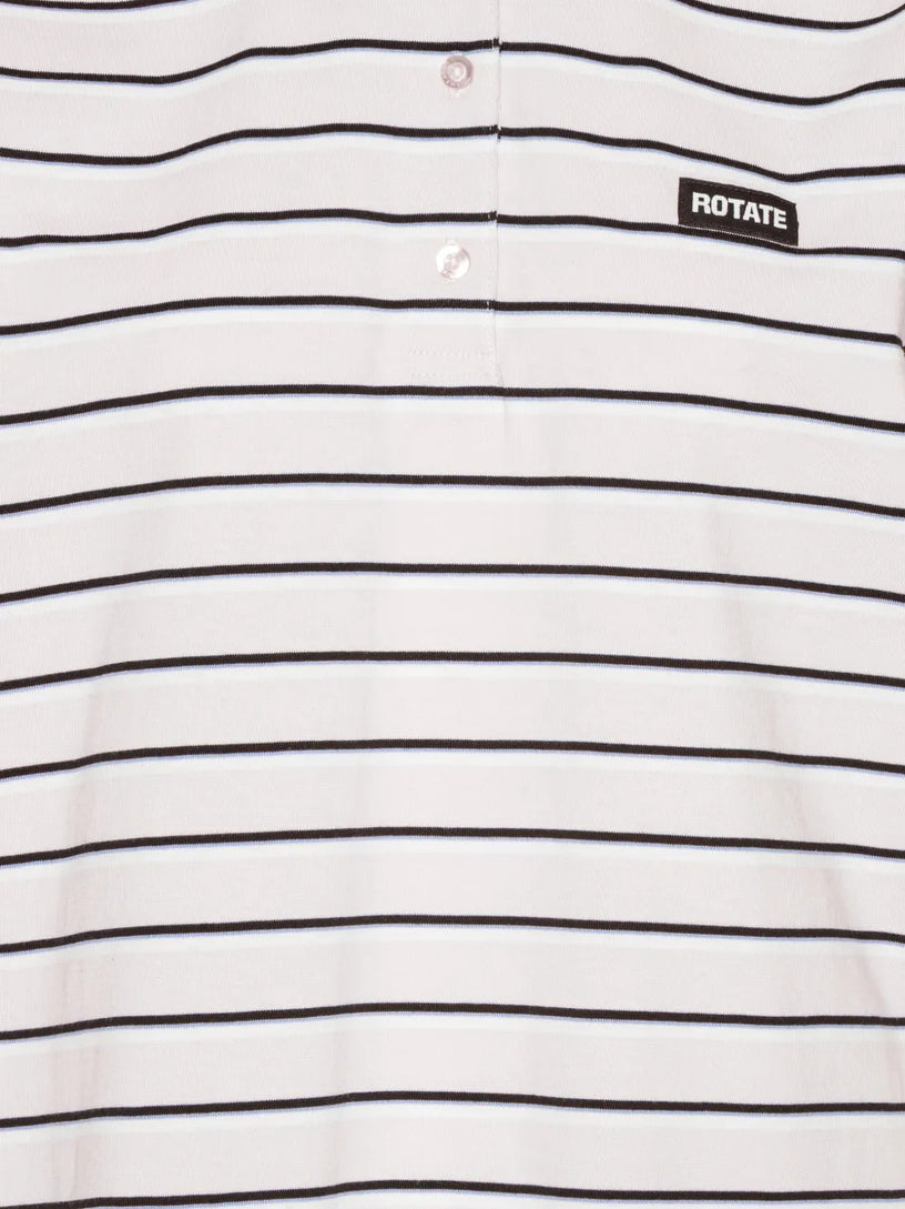 Oversize striped polo shirt