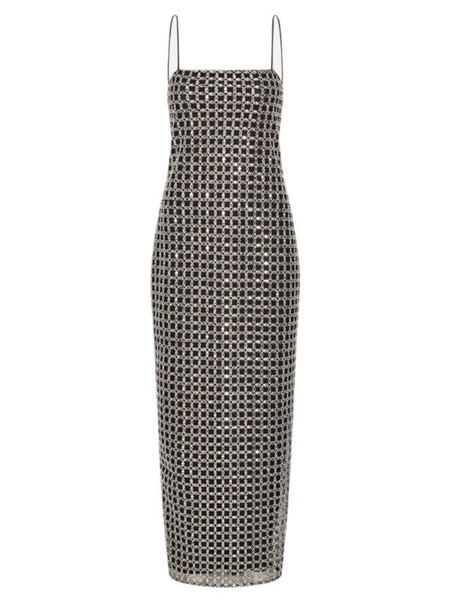 Beaded maxi slip dress
