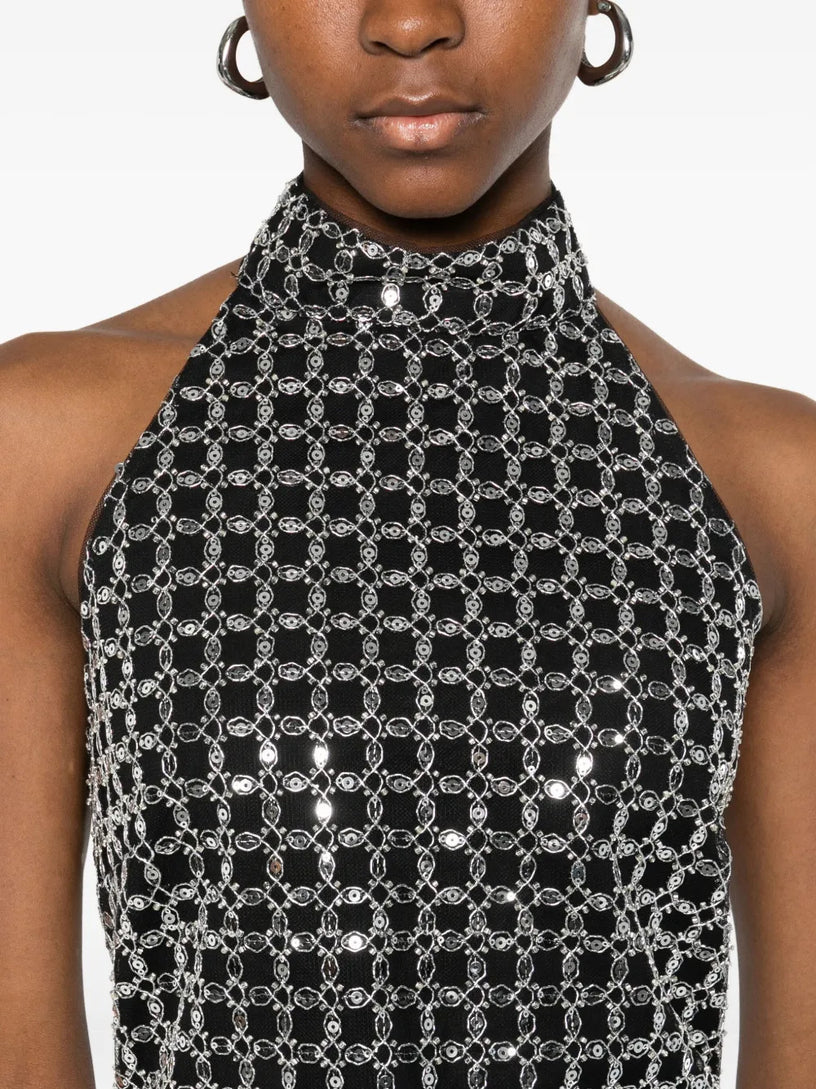 Beaded Halterneck Dress