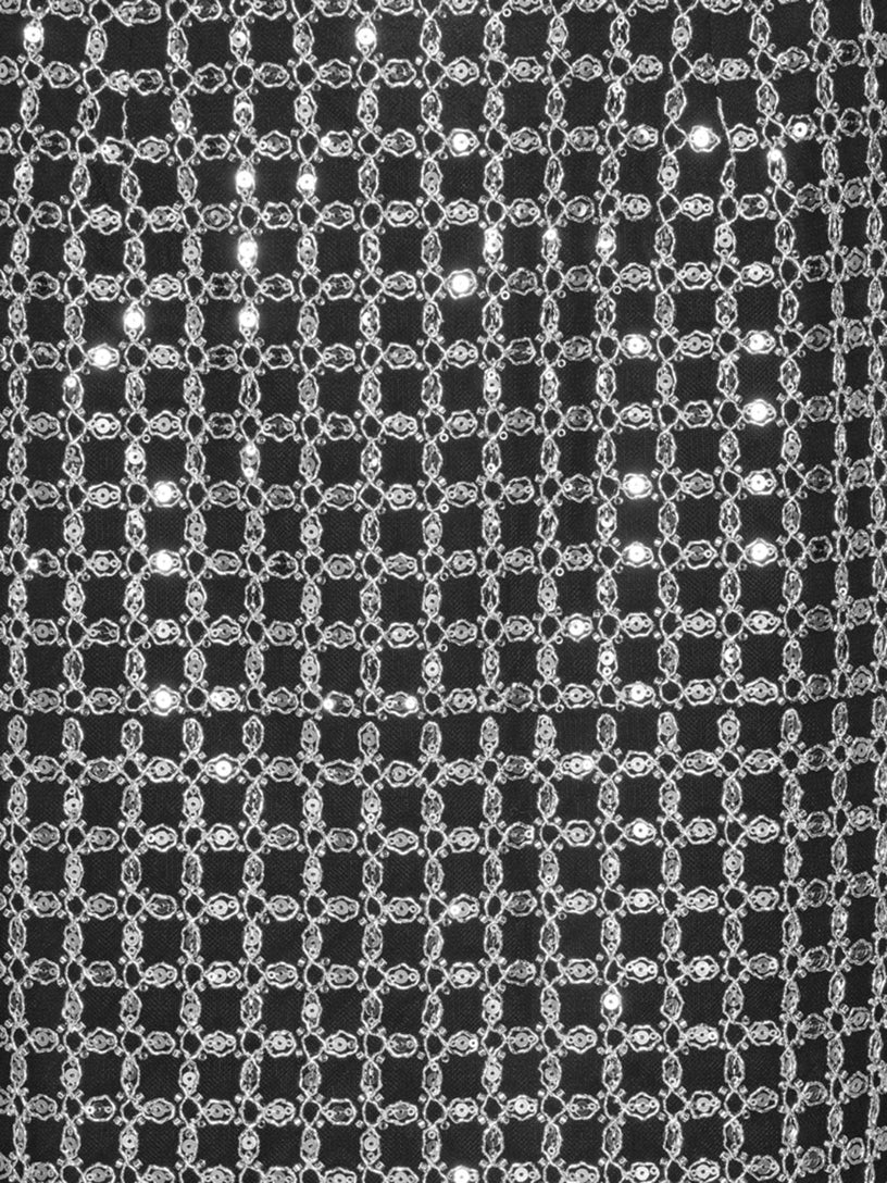 Beaded long mini skirt