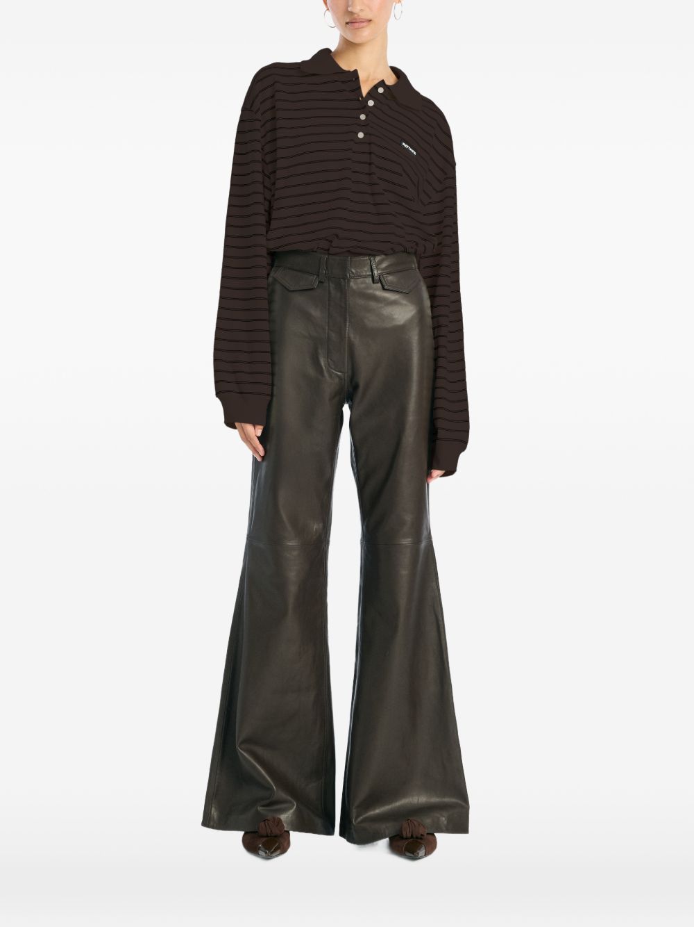 long-sleeve polo top