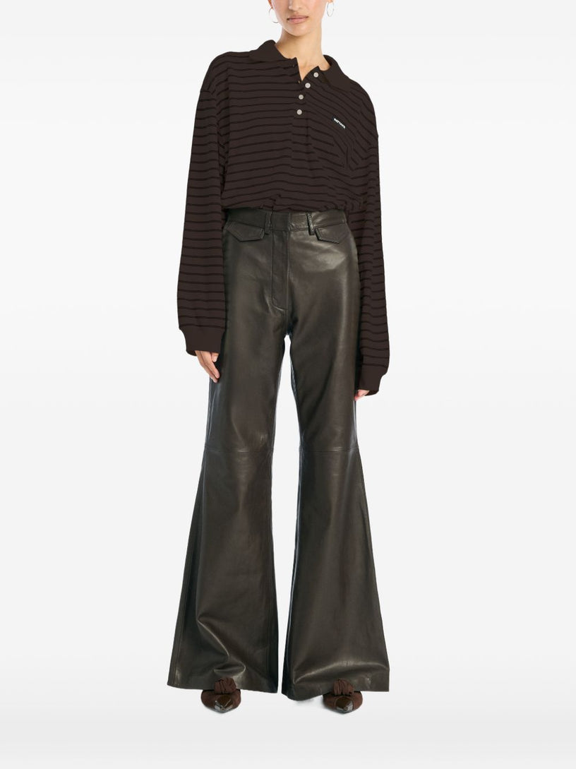 long-sleeve polo top