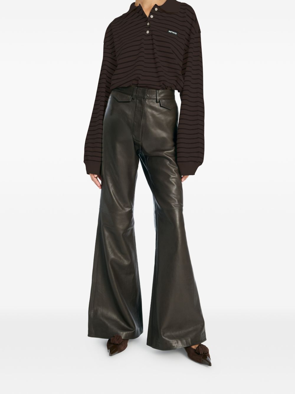 long-sleeve polo top