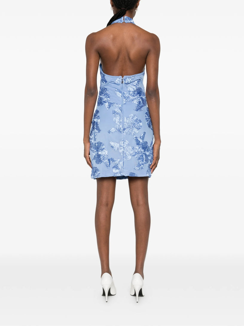 Floral halterneck mini dress