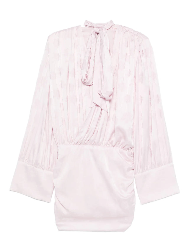 Floral-jacquard mini dress