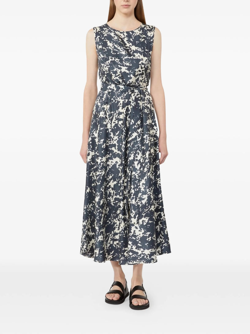 Patterned twill dress