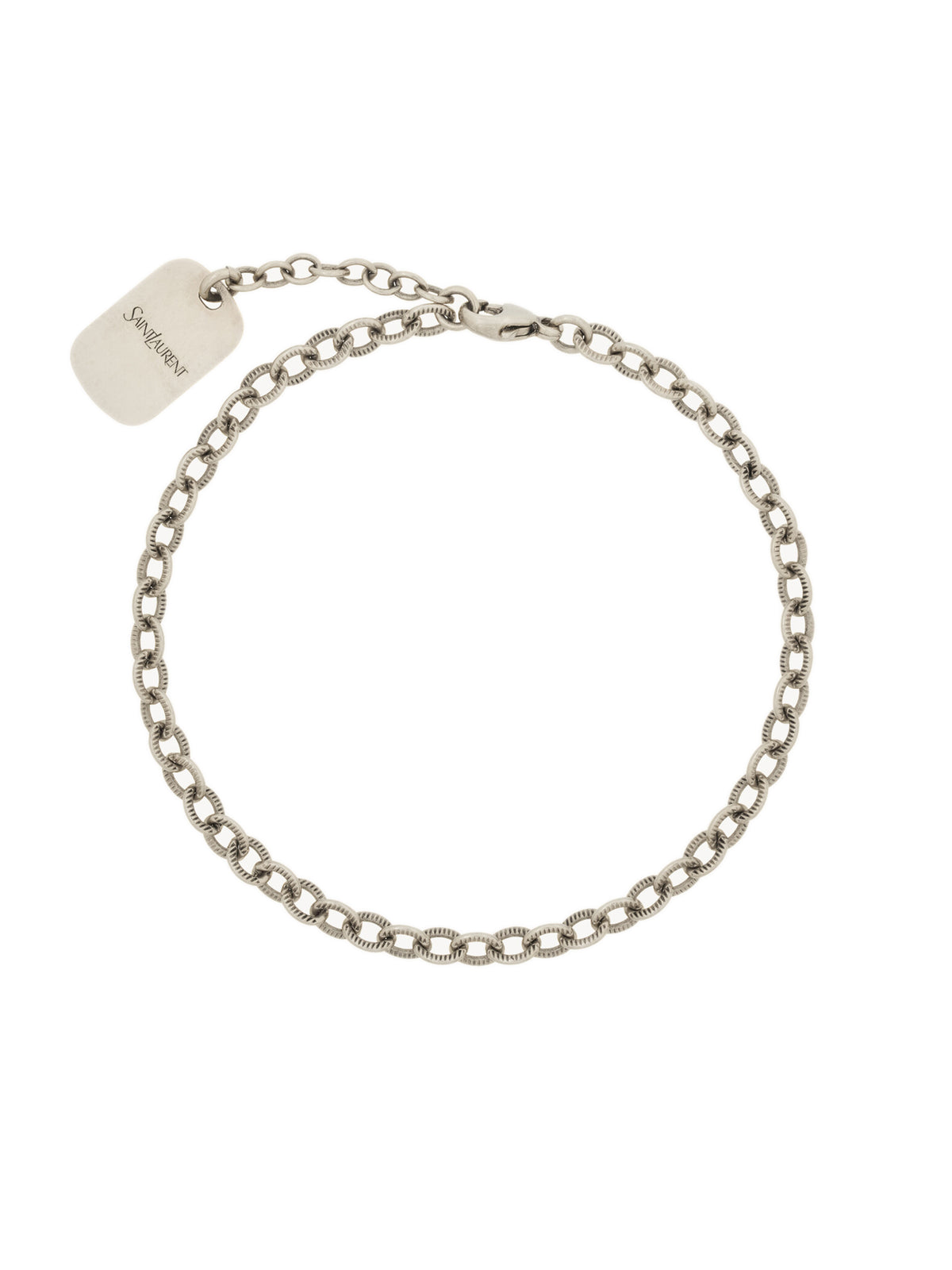 Ribbed chain bracelet in metal