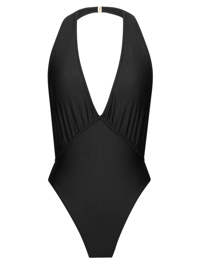 Costume da bagno a schiena nuda con scollatura all’americana