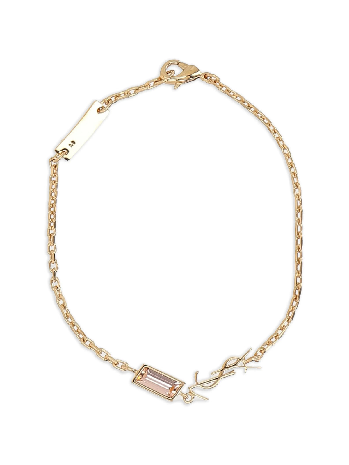 CASSANDRE charm bracelet in metal and rhinestone