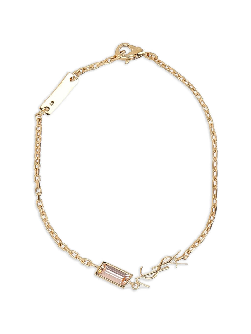 CASSANDRE charm bracelet in metal and rhinestone